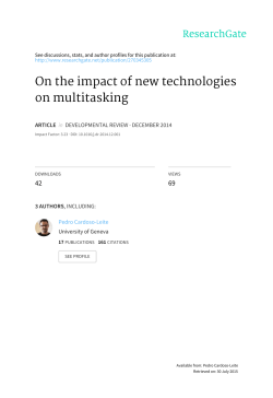 On the impact of new technologies on multitasking