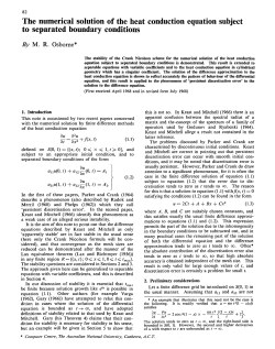 The numerical solution of the heat conduction
