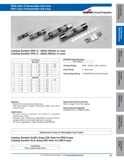 Circuit Protection Catalog Number ERN (3