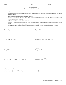 4. ( ) ( ) 5. 6. 7. ( ) ( ) 8. Solve each inequality. 9. ( ) ( ) 10.