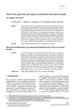 279 Effect of NO2 and/or SO2 atmospheric contaminants and