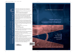 Health policy and European Union enlargement