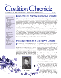 Fall 2013 - New Hampshire Coalition Against Domestic and Sexual