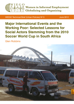 Major International Events and the Working Poor