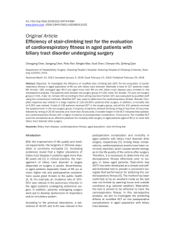 Efficiency of stair-climbing test for the evaluation of cardiorespiratory