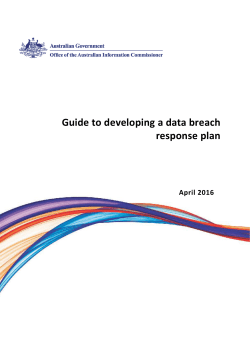 Guide to developing a data breach response plan
