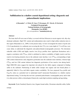 Sulfidization in a shallow coastal depositional setting