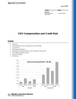 CEO Compensation and Credit Risk
