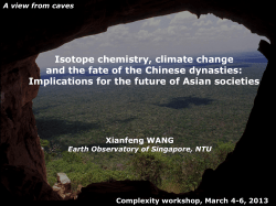 Isotope chemistry, climate change and the fate of the Chinese