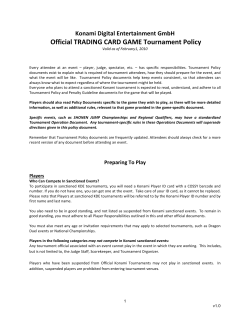 Official TRADING CARD GAME Tournament Policy