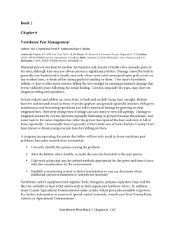 Chapter 6: Vertebrate Pest Management