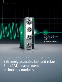 EtherCAT measurement modules - PC Control