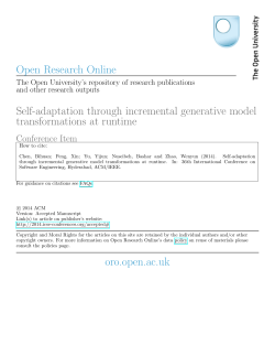 Self-adaptation through incremental generative model