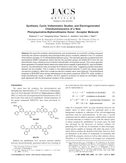 Synthesis, Cyclic Voltammetric Studies, and