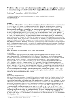 Predictive value of resin extraction to determine sulfur and