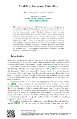 Modeling Language Variability