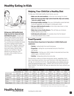 Healthy Eating in Kids