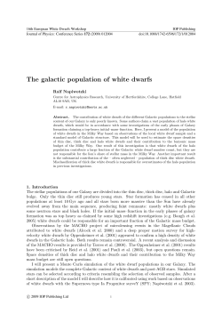 The galactic population of white dwarfs