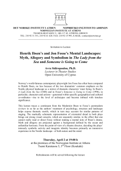 Henrik Ibsen`s and Jon Fosse`s Mental Landscapes: Myth, Allegory