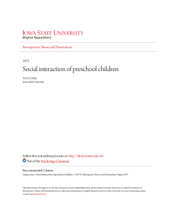 Social interaction of preschool children