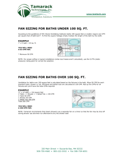 to determine proper fan size for the bath.