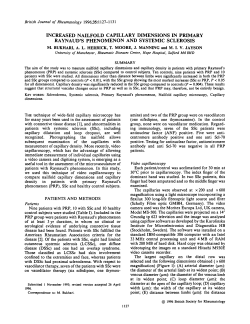 increased nailfold capillary dimensions in primary raynaud`s