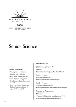 Senior Science - Board of Studies