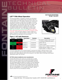 LST&trade; Fifth Wheel Operation