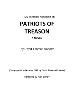 PATRIOTS OF TREASON by David Thomas Roberts