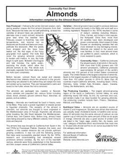 Almonds - California Foundation for Agriculture in the Classroom