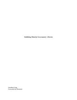 Stabilizing Minority Government