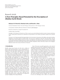 A First-Principles-Based Potential for the Description of Alkaline