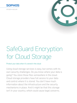 SafeGuard Encryption for Cloud Storage