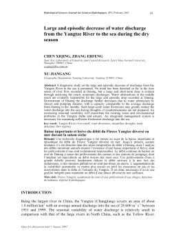Large and episodic decrease of water discharge