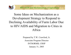 Some Ideas on Mechanization as a Development Strategy to