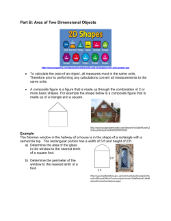 Part B: Area of Two Dimensional Objects