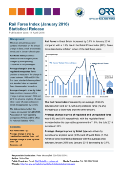 Rail Fares Index - January 2016