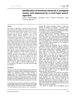 Identification of functional elements in unaligned nucleic acid