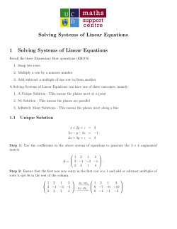 Solving Systems of Linear Equations