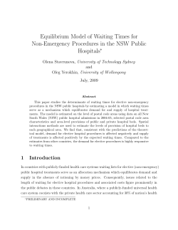 Equilibrium Model of Waiting Times for Non