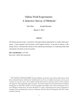 Online Field Experiments: A Selective Survey of Methods