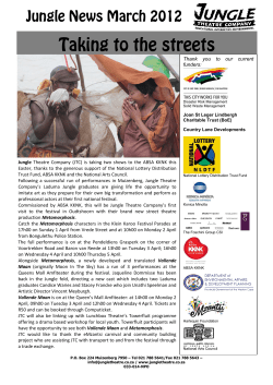 Newsletter March 2012 - Jungle Theatre Company