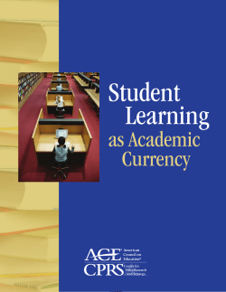 as Academic Currency - American Council on Education