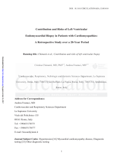 Contribution and Risks of Left Ventricular