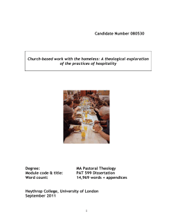 Candidate Number 080530 Degree
