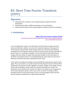 B3. Short Time Fourier Transform (STFT)