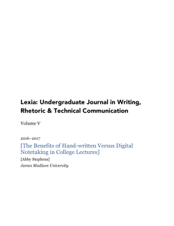 The Benefits of Hand-written Versus Digital Notetaking in College