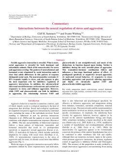 Interactions between the neural regulation of stress and aggression