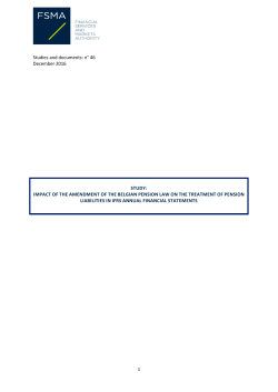 Study on the impact of the amendment of the Belgian pension law