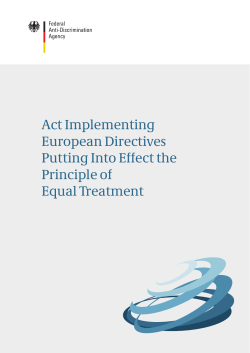 General Act on Equal Treatment